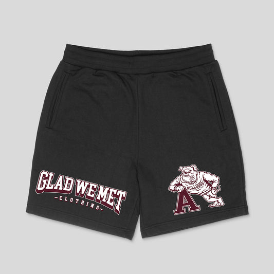 Bulldog Pride Embroidered Shorts (Black)