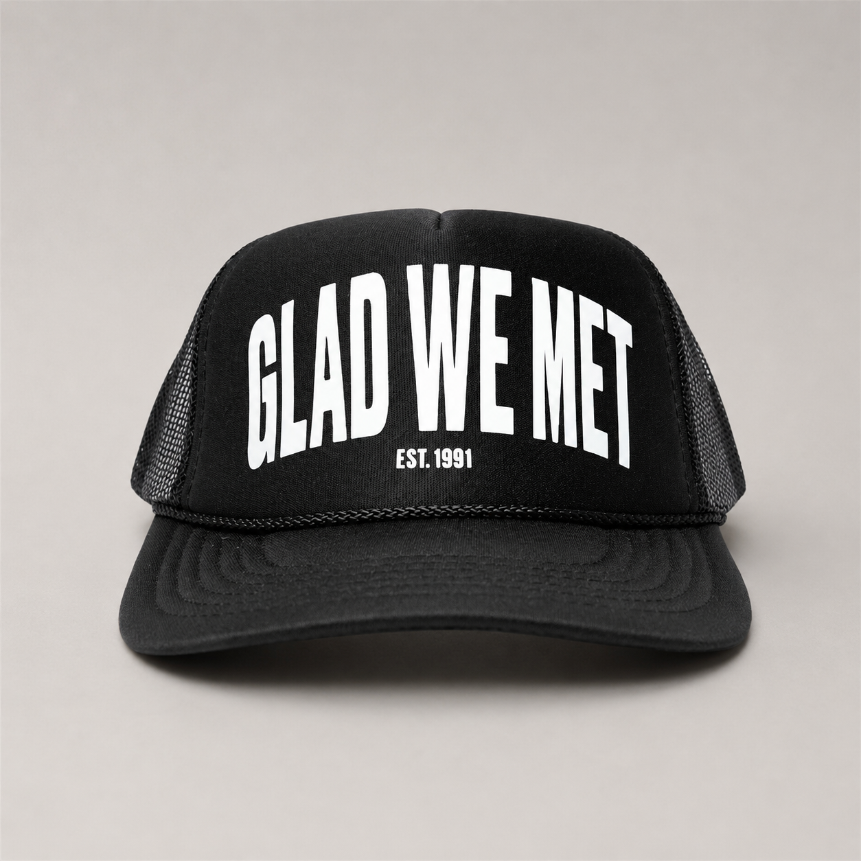 Black Signature Trucker Hat