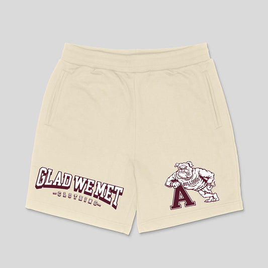 Bulldog Pride Embroidered Shorts (Cream)