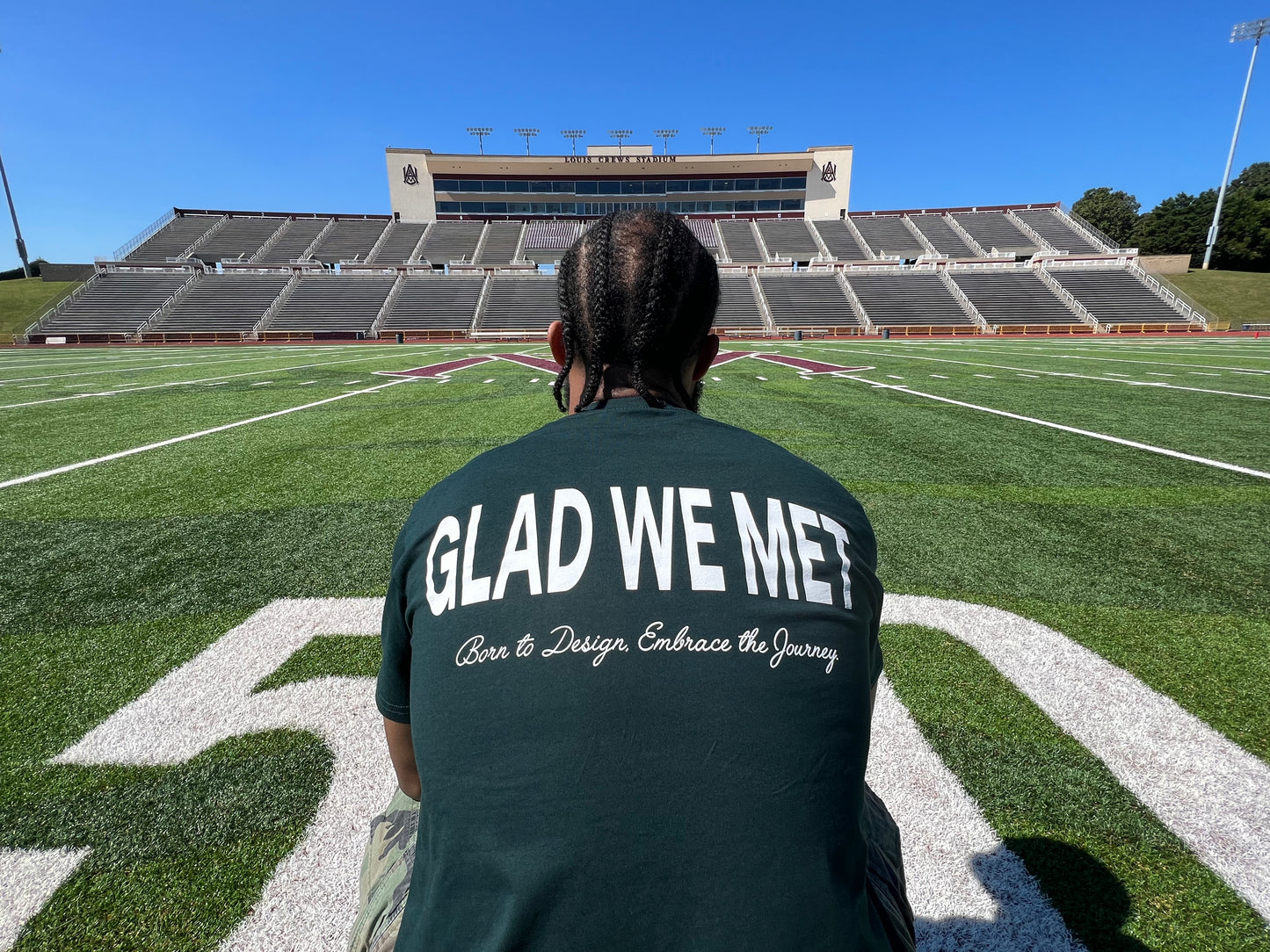 Glad We Met Staple T-Shirt (Pine Green)