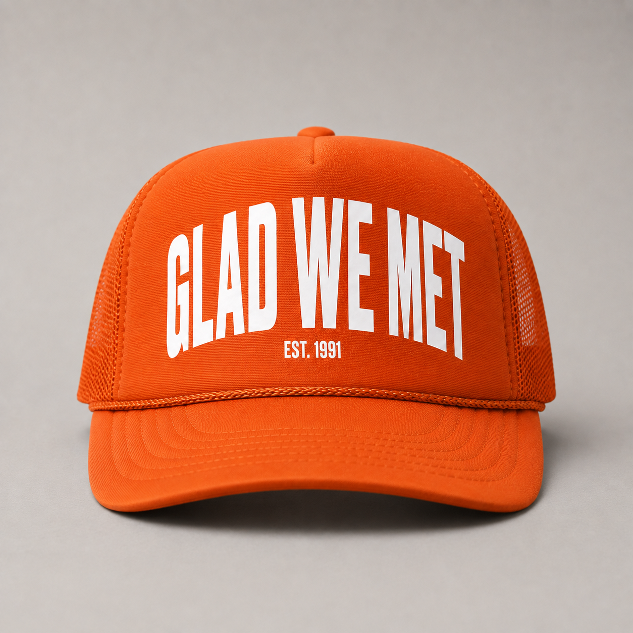 Orange Signature Trucker Hat