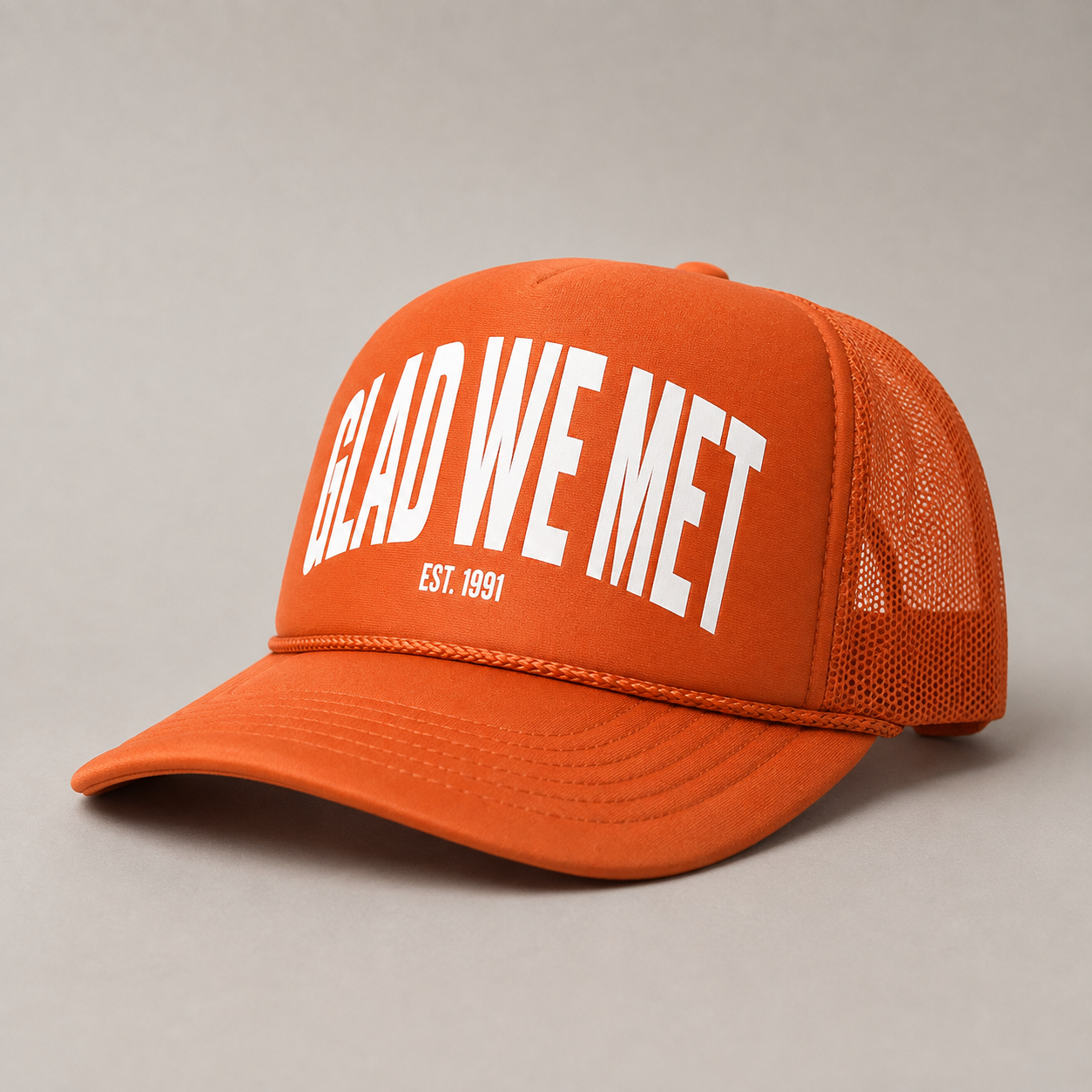 Orange Signature Trucker Hat
