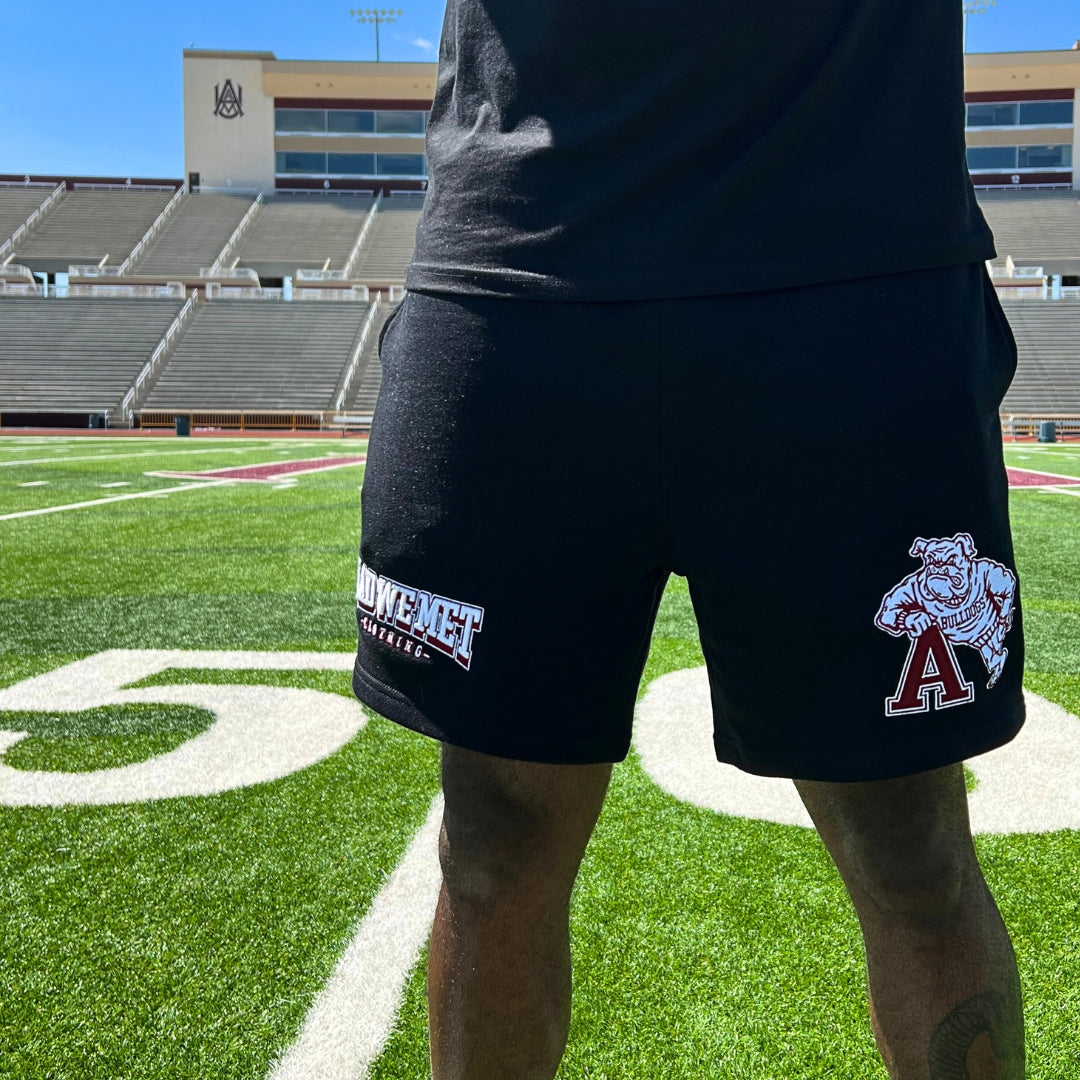 Bulldog Pride Embroidered Shorts (Black)