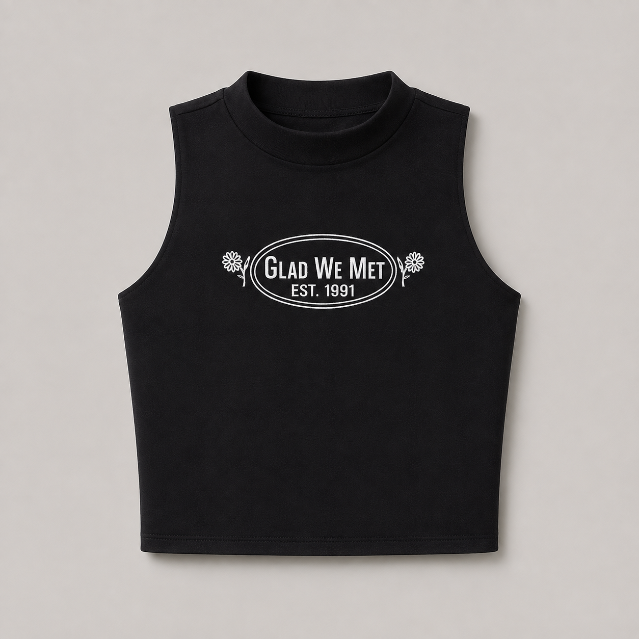 Black Signature Cropped Tank