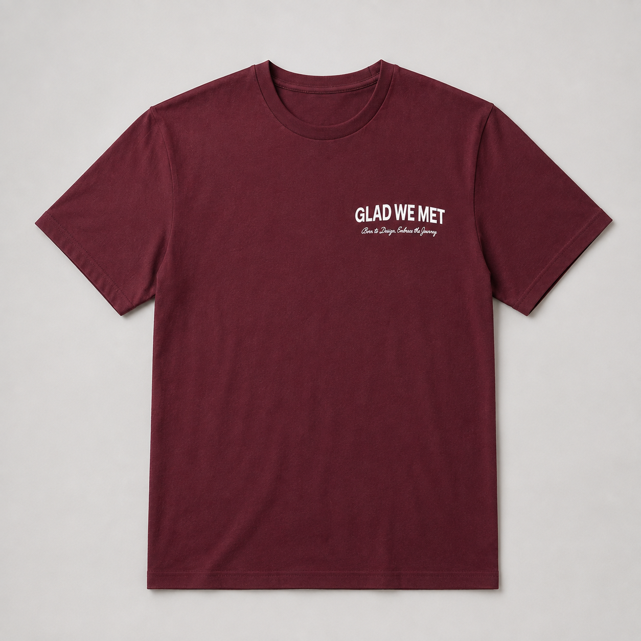 Maroon Born to Design T-Shirt